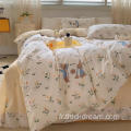 Lunch Lapin à lit de lit de feuille de couverture d'oreiller de litière